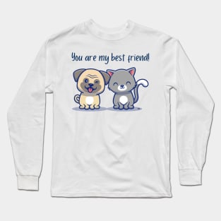 YOU ARE MY BEST FRIEND! Cute CATS Long Sleeve T-Shirt